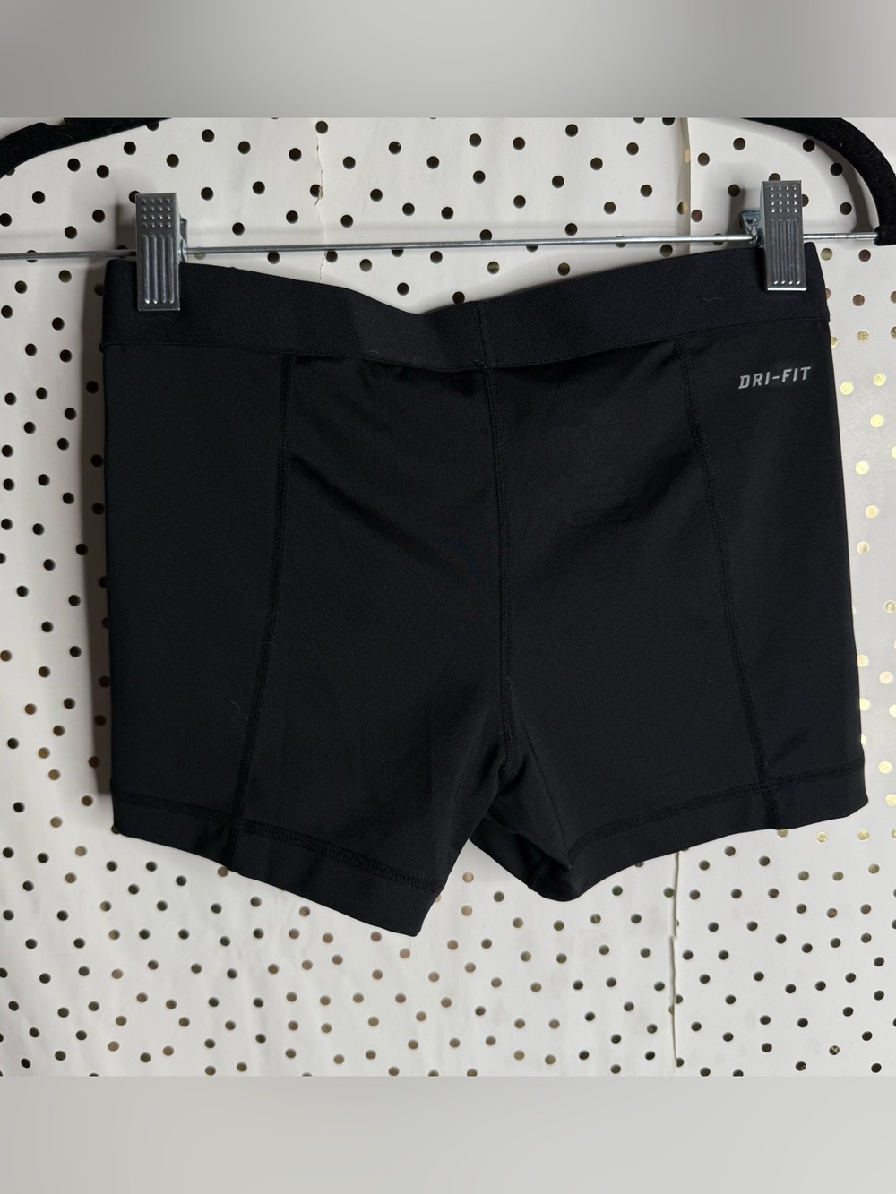 Nike Black Women's Athletic Compression Shorts with Swoosh - Picture 7 of 7